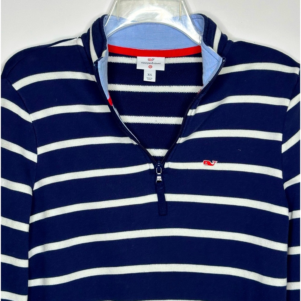 Vineyard Vines Target Collab Blue Stripe Nautical Pullover Sweater Coastal Sz XS - Picture 8 of 9